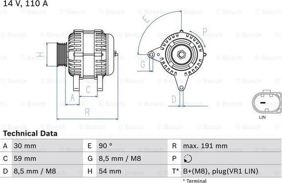 BOSCH 0 986 083 270 - Generator alexcarstop-ersatzteile.com