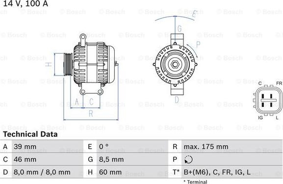 BOSCH 0 986 082 420 - Generator alexcarstop-ersatzteile.com