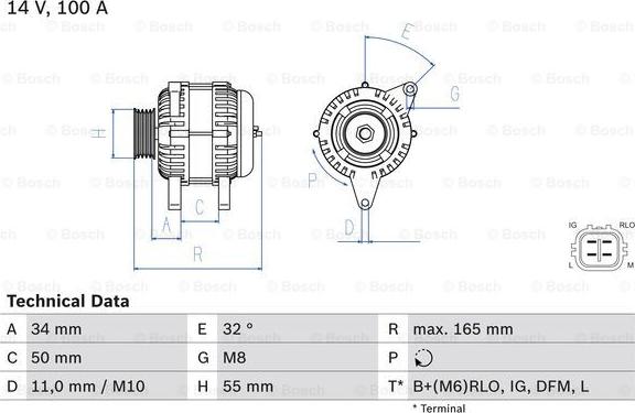 BOSCH 0 986 082 350 - Generator alexcarstop-ersatzteile.com