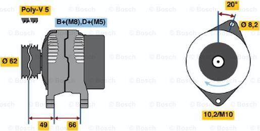 BOSCH 0 986 039 921 - Generator alexcarstop-ersatzteile.com