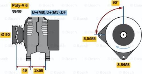 BOSCH 0 986 039 520 - Generator alexcarstop-ersatzteile.com