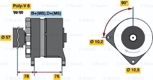 BOSCH 0 986 039 630 - Generator alexcarstop-ersatzteile.com