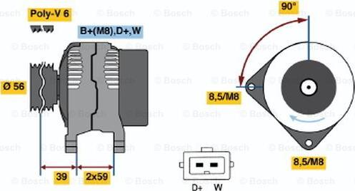 BOSCH 0 986 039 010 - Generator alexcarstop-ersatzteile.com