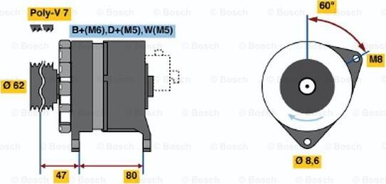 BOSCH 0 986 039 881 - Generator alexcarstop-ersatzteile.com