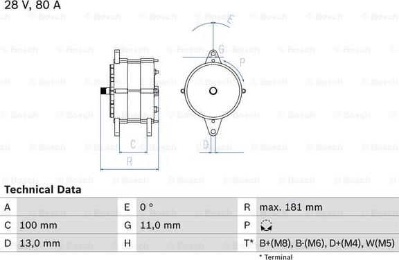 BOSCH 0 986 039 260 - Generator alexcarstop-ersatzteile.com