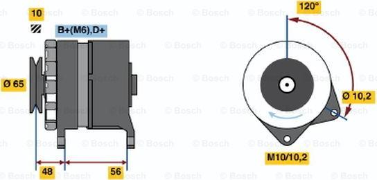 BOSCH 0 986 034 490 - Generator alexcarstop-ersatzteile.com