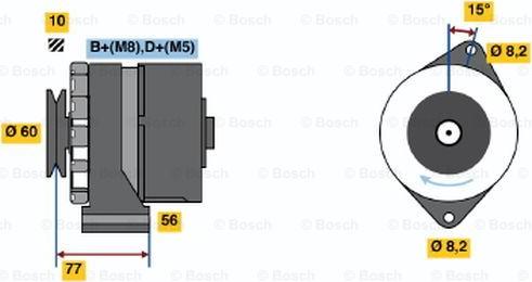 BOSCH 0 986 034 550 - Generator alexcarstop-ersatzteile.com