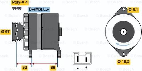 BOSCH 0 986 034 000 - Generator alexcarstop-ersatzteile.com