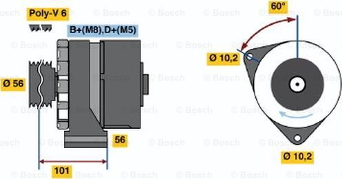 BOSCH 0 986 034 030 - Generator alexcarstop-ersatzteile.com