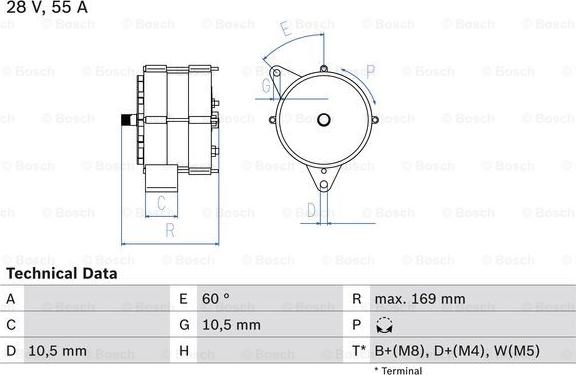 BOSCH 0 986 034 070 - Generator alexcarstop-ersatzteile.com