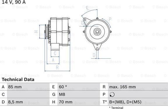 BOSCH 0 986 034 160 - Generator alexcarstop-ersatzteile.com