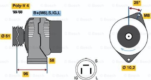 BOSCH 0 986 035 901 - Generator alexcarstop-ersatzteile.com