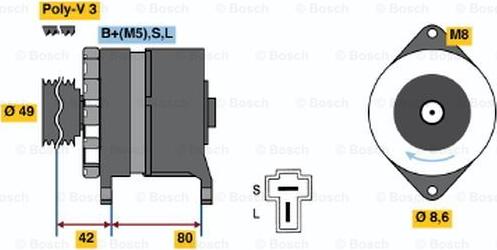 BOSCH 0 986 035 411 - Generator alexcarstop-ersatzteile.com