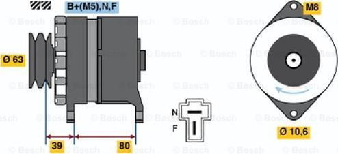 BOSCH 0 986 035 421 - Generator alexcarstop-ersatzteile.com