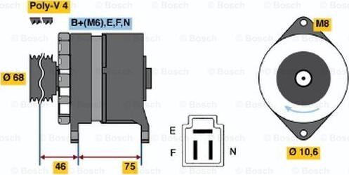 BOSCH 0 986 035 511 - Generator alexcarstop-ersatzteile.com