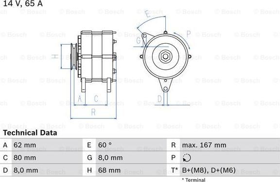 BOSCH 0 986 035 800 - Generator alexcarstop-ersatzteile.com