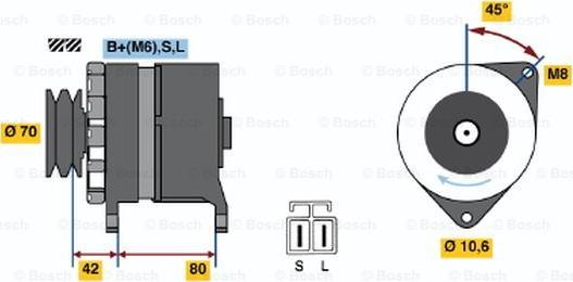 BOSCH 0 986 035 331 - Generator alexcarstop-ersatzteile.com