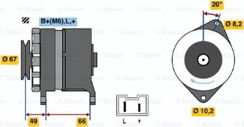 BOSCH 0 986 036 911 - Generator alexcarstop-ersatzteile.com