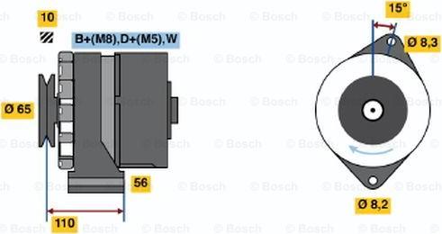 BOSCH 0 986 036 510 - Generator alexcarstop-ersatzteile.com