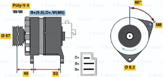 BOSCH 0 986 036 581 - Generator alexcarstop-ersatzteile.com