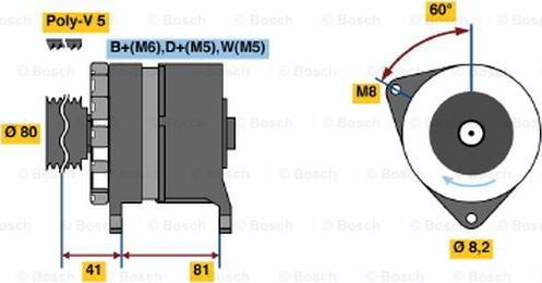 BOSCH 0 986 036 100 - Generator alexcarstop-ersatzteile.com