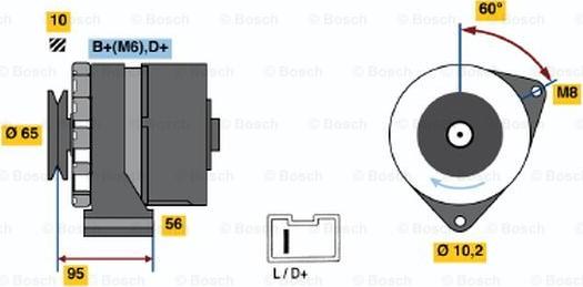 BOSCH 0 986 036 891 - Generator alexcarstop-ersatzteile.com