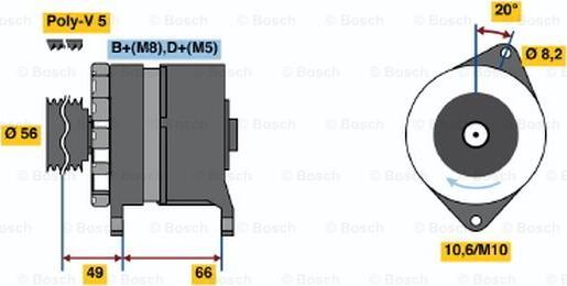 BOSCH 0 986 036 831 - Generator alexcarstop-ersatzteile.com