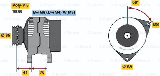 BOSCH 0 986 036 701 - Generator alexcarstop-ersatzteile.com