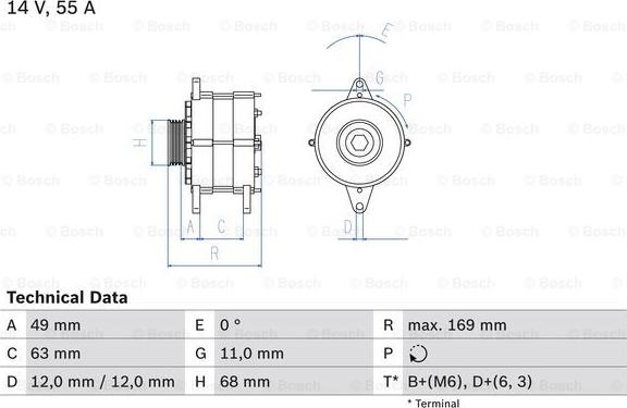 BOSCH 0 986 030 970 - Generator alexcarstop-ersatzteile.com