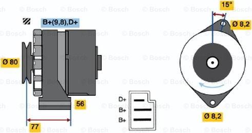 BOSCH 0 986 030 750 - Generator alexcarstop-ersatzteile.com