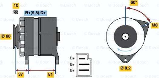 BOSCH 0 986 030 780 - Generator alexcarstop-ersatzteile.com