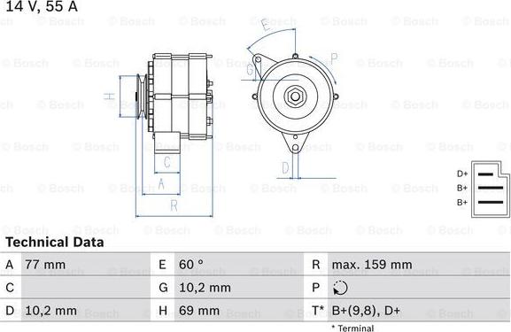 BOSCH 0 986 030 720 - Generator alexcarstop-ersatzteile.com