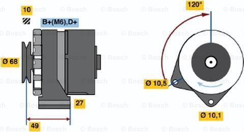 BOSCH 0 986 031 460 - Generator alexcarstop-ersatzteile.com