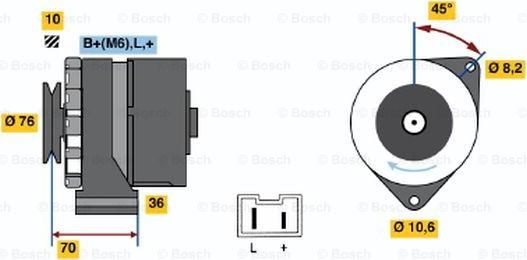 BOSCH 0 986 031 670 - Generator alexcarstop-ersatzteile.com