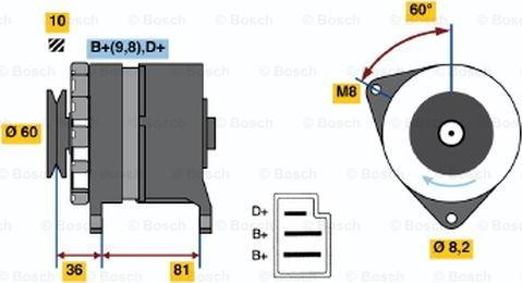 BOSCH 0 986 031 380 - Generator alexcarstop-ersatzteile.com