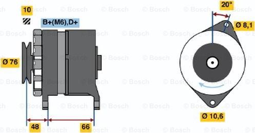 BOSCH 0 986 031 740 - Generator alexcarstop-ersatzteile.com