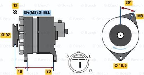 BOSCH 0 986 038 491 - Generator alexcarstop-ersatzteile.com