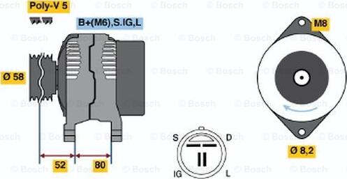 BOSCH 0 986 038 481 - Generator alexcarstop-ersatzteile.com