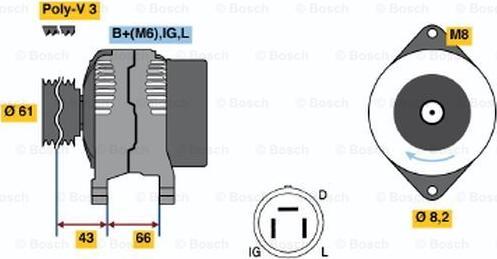 BOSCH 0 986 038 471 - Generator alexcarstop-ersatzteile.com