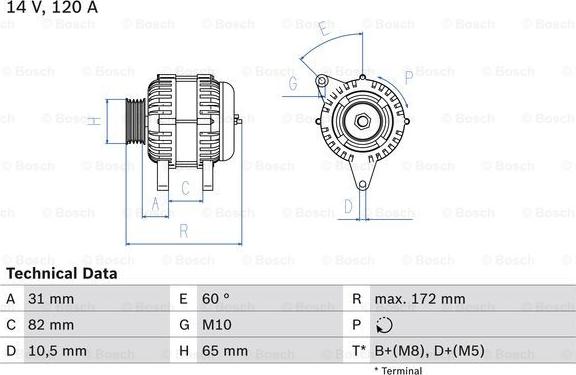 BOSCH 0 986 038 180 - Generator alexcarstop-ersatzteile.com