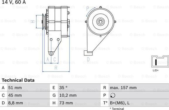 BOSCH 0 986 038 841 - Generator alexcarstop-ersatzteile.com