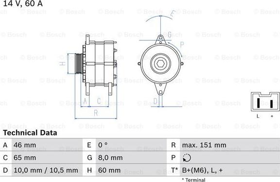 BOSCH 0 986 038 851 - Generator alexcarstop-ersatzteile.com