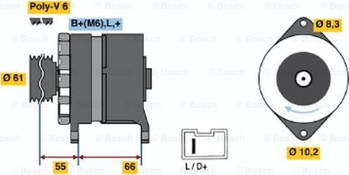 BOSCH 0 986 038 861 - Generator alexcarstop-ersatzteile.com