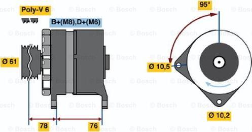 BOSCH 0 986 038 330 - Generator alexcarstop-ersatzteile.com