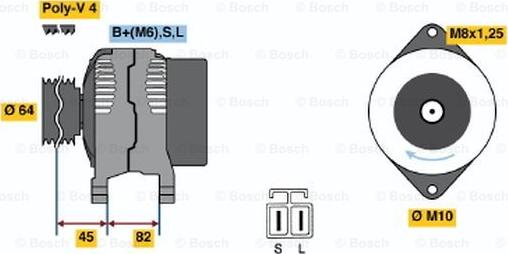 BOSCH 0 986 038 281 - Generator alexcarstop-ersatzteile.com