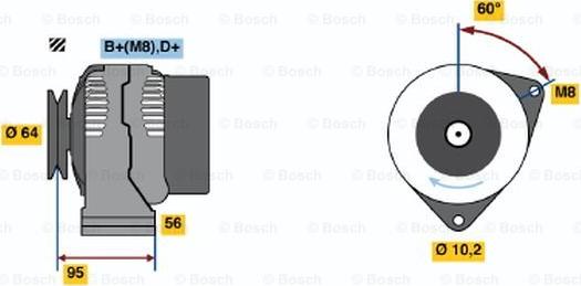 BOSCH 0 986 038 710 - Generator alexcarstop-ersatzteile.com