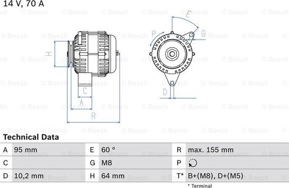 BOSCH 0 986 038 730 - Generator alexcarstop-ersatzteile.com