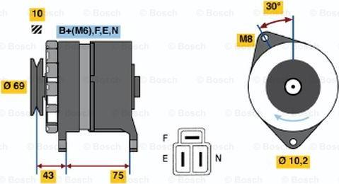 BOSCH 0 986 033 421 - Generator alexcarstop-ersatzteile.com