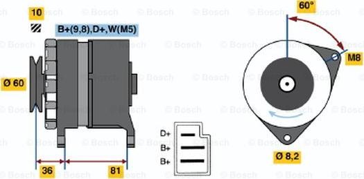 BOSCH 0 986 033 860 - Generator alexcarstop-ersatzteile.com