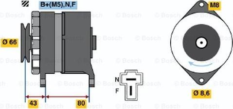 BOSCH 0 986 032 431 - Generator alexcarstop-ersatzteile.com